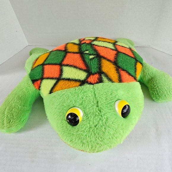 Huge Vintage Plush Stuffed Turtle Animals Of Distinction Knickerbocker Storage